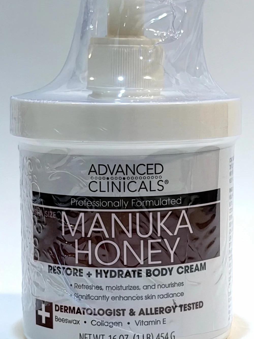 2 Pack Advanced Clinicals Manuka Honey Restore + Hydrate DC Body Cream 16 oz